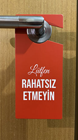 Kapı Uyarı Lütfen Rahatsız Etmeyin Kapı Uyarı Levha -  Kapı rahatsız etme askı  ( 2 ADET)