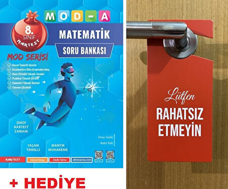 Hediye Rahatsız Etmeyin Öğrenci Odası Kapı Askısılı  Nartest 8.Sınıf LGS  MOD - A - Matematik