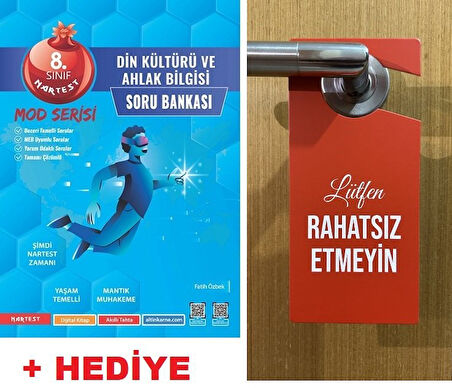 Nartest 8.Sınıf LGHediye Rahatsız Etmeyin Öğrenci Odası Kapı Askısılı  NarteS Yeni MOD Görsel Okuma Soru Bankası + Hediye LGS Kapı Askılık Uyarı Levha