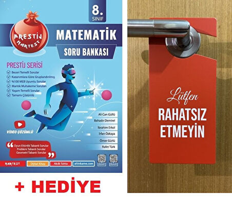 Hediye Rahatsız Etmeyin Öğrenci Odası Kapı Askısılı  Nartest 8.Sınıf LGS  Prestij Matematik