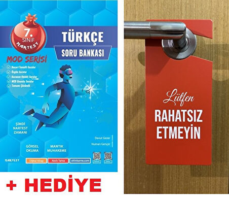 Hediye Rahatsız Etmeyin Öğrenci Odası Kapı Askısılı  Nartest 7.Sınıf MOD Serisi Türkçe