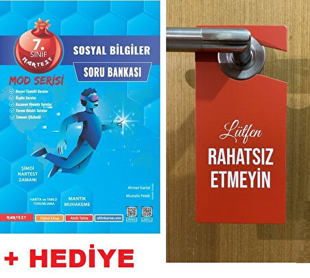 Hediye Rahatsız Etmeyin Öğrenci Odası Kapı Askısılı  Nartest 7.Sınıf MOD Serisi Sosyal