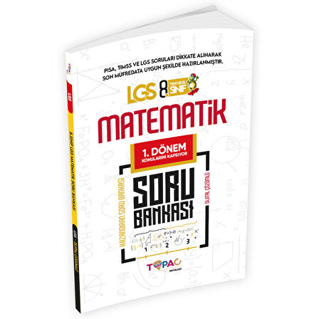 2024 8.Sınıf LGS MATEMATİK 2li Set Dijital Çözümlü Soru Bankası Topaç Yayınları