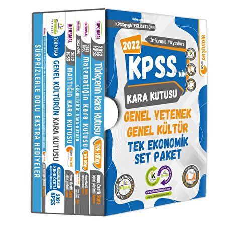 2022 KPSSNİN Kara Kutusu Genel Yetenek Genel Kültür TEK Ekonomik Set Paket Konu Özetli Dijital Çözümlü Çıkmış Soru Bankası