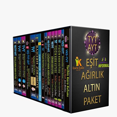 İnformal Yayın YENİ SİSTEM TYT-AYT Karakutu TM Eşit Ağırlık ALTIN Set K.Özetli Çözümlü Soru Bankası