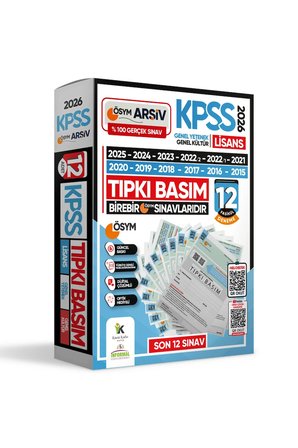 2026 KPSS Lisans ÖSYM Çıkmış Soru Tıpkı Basım 12li Deneme Paketi Video Çözümlü Türkiye Geneli