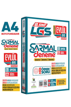 2027 8.Sınıf LGS Eylül Ayı MEB Örnek Soru Tıpkı Basım 3lü Sarmal Deneme Paketi Dijital Çözümlü