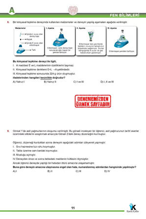 2025 8.sınıf Lgs 3. Çeyrek Şubat-mart Ayı Meb Örnek Soru Tıpkı Basım Sarmal Deneme