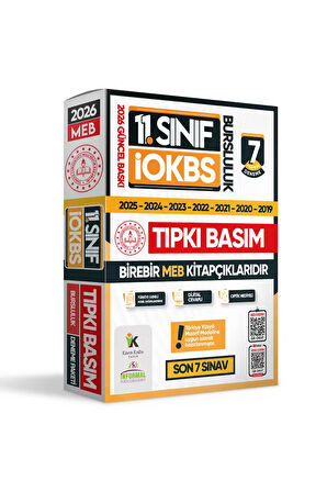 2026 11.sınıf Iokbs (BURSLULUK SINAVI) Meb Çıkmış Soru Tıpkı Basım Deneme Paketi 7li Türkiye Geneli