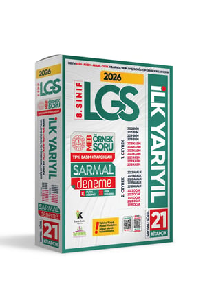 2026 8.Sınıf LGS 1. ve 2. ÇEYREK İLK YARIYIL MEB Örnek Soru Tıpkı Basım Sarmal Deneme Paketi Çözümlü