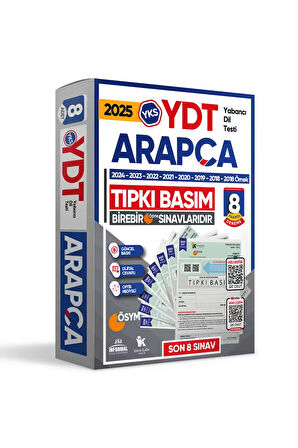 2025 YKS YDT ARAPÇA ÖSYM Çıkmış Soru Tıpkı Basım Deneme Paketi 8li Türkiye Geneli