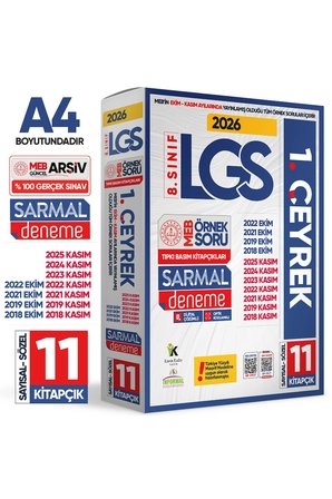 2026 8.sınıf Lgs Ilk 1.çeyrek Ekim-kasım Ayı Meb Örnek Soru Tıpkı Basım Sarmal Deneme