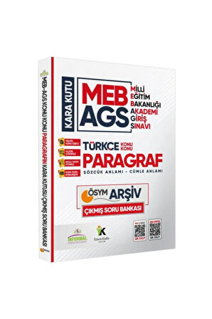 MEB-AGS Türkçenin Kara Kutusu En Kapsamlı KONU KONU PARAGRAF Çıkmış ÖSYM Soru Bankası Çözümlü