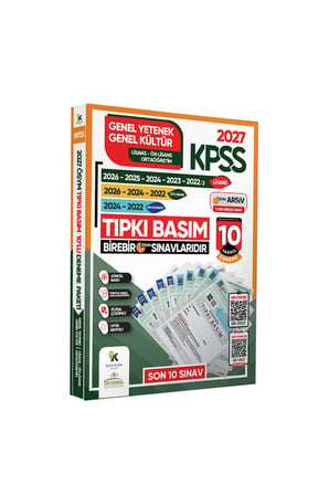 2027 KPSS Lisans-ÖnLisans-Ortaöğretim GYGK Çıkmış Soru Tıpkı Basım 10lu Deneme Paketi TG Çözümlü
