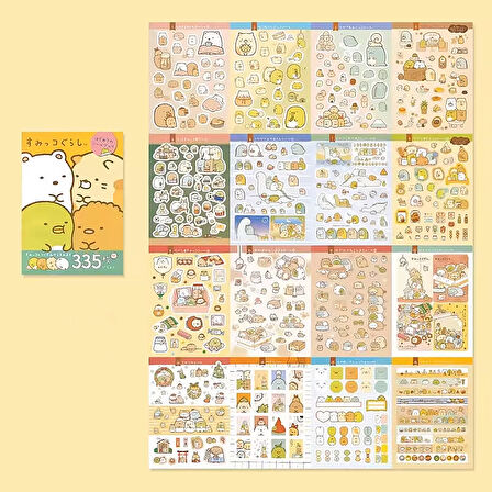 Komik Yüzler Temalı 335 Adet Sticker Defteri • Bullet Journal (GGK-ZI004)