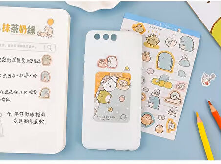 Komik Yüzler Temalı 335 Adet Sticker Defteri • Bullet Journal (GGK-ZI004)