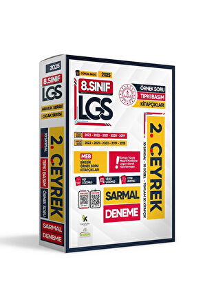 2025 8.sınıf Lgs 2.çeyrek Aralık-ocak Ayı Meb Örnek Soru Tıpkı Basım Sarmal Deneme