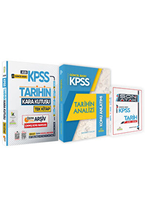 2025 KPSS Tarih 3lü Set Kara Kutu - Son ATAK - Tarihin Analizi Konu Anlatım-Soru Bankası SETİ