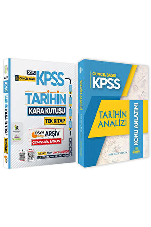 2025 KPSS Tarihin Kara Kutusu TEK Kitap Soru Bankası ve Tarihin Analizi Konu Anlatım 2li Set