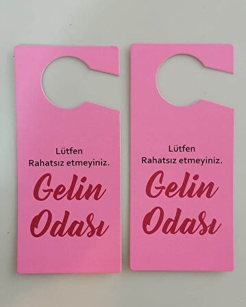 Gelin Hediyelik Çeyiz İçin Kapı Uyarı Levha - Gelin Odası Yazı  (2 Adet)