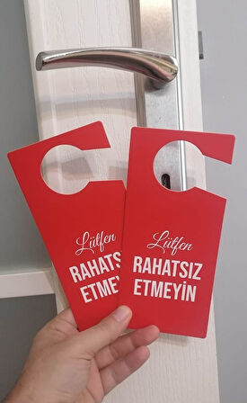 Kapı Koluna Asılan Sessiz Ol Uyarı Levha - (2 Adet)