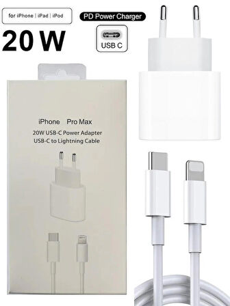 iPHONE Lightning Serilerle Uyumlu Hızlı Şarj Aleti Seti 6 7 8 X 11 12 13 14 Pro Max Plus