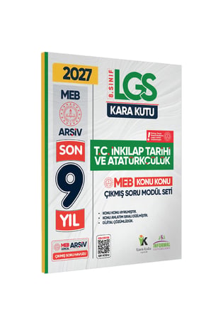 2027 LGS 8.Sınıf İNKILAP TARİHİ Karakutu MEB Çıkmış Soru Modülü Video/PDF Çözüm Konu Konu Son 9 Yıl
