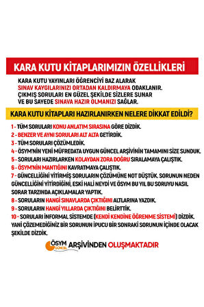 2025 TYT ve AYT FEN Bilimleri Karakutu ÖSYM Çıkmış Soru Bankası 2li Set Çözümlü Konu Konu Son 7 Yıl