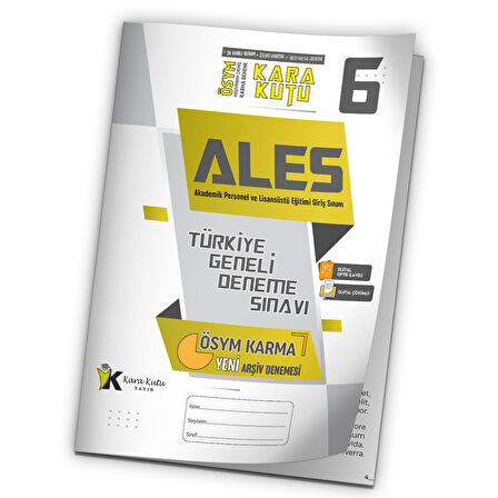 2023 ALES ÖSYM Arşivi Karma Kara Kutu Çıkmış Soru Türkiye Geneli D. Çözümlü Deneme 10/6.Kitapçık
