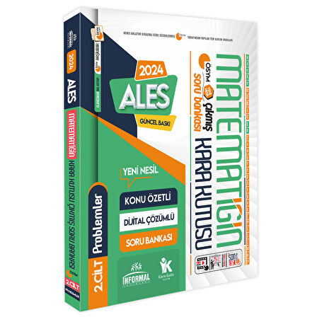2024 ALES Matematiğin Kara Kutusu 1.ve 2.Cilt Konu Özetli D.Çözümlü ÖSYM Soru Bankası SET PAKET