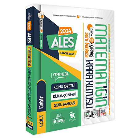 2024 ALES Matematiğin Kara Kutusu 1.ve 2.Cilt Konu Özetli D.Çözümlü ÖSYM Soru Bankası SET PAKET