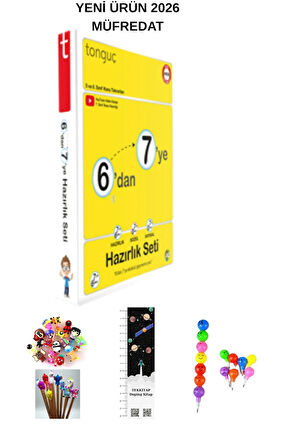 Tonguç 6'dan 7'ye HAZIRLIK SETİ 2026 MÜFREDAT( UZAY A.+EMOJİ K.+KALEM B. HEDİYELİ)YENİ ÜRÜN