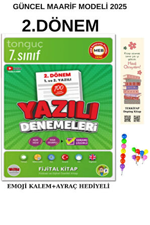 Tonguç 7. Sınıf Yazılı Denemeleri 2. Dönem 1 ve 2. Yazılı 2025 ( EMOJİ KALEM + AYRAÇ) HEDİYELİ 2025