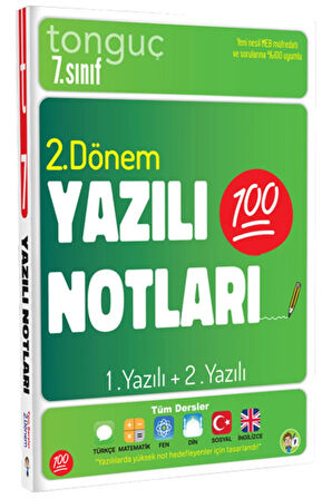 Tonguç 7. Sınıf Tüm Dersler 2. Dönem 1. Yazılı Ve 2. Yazılı Notları