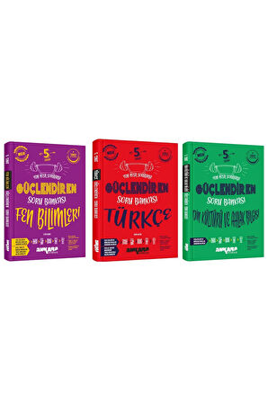 Ankara 2025 5. Sınıf Fen Bilimleri + Türkçe + Din Kültürü Güçlendiren Soru Bankası Seti 3 Kitap Günc