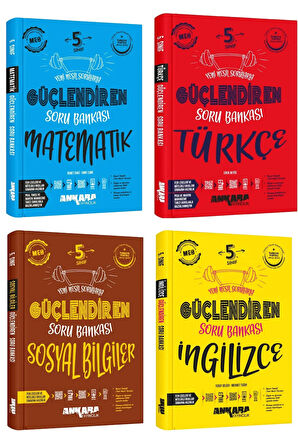 Ankara 2025 5. Sınıf Matematik + Türkçe + Sosyal + İngilizce Güçlendiren Soru Seti 4 Kitap Güncel Mü