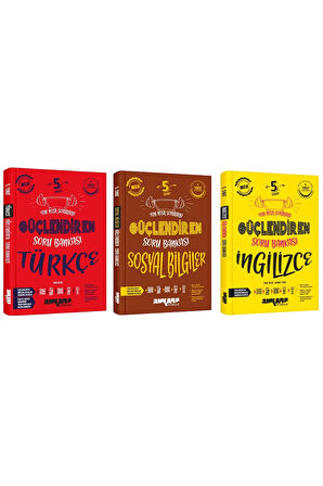 Ankara 2025 5. Sınıf Türkçe + Sosyal Bilgiler + İngilizce Güçlendiren Soru Bankası Seti 3 Kitap Günc