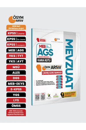 2026 MEB-AGS MEVZUAT Kara Kutu ÖSYM Çıkmış Soru Havuzu Bankası Konu Özetli Dijital Çözümlü