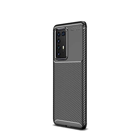 Gpack Huawei P40 Pro Kılıf Negro Karbon Dizayn Silikon