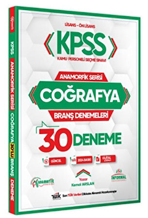 2025 KPSS Anamorfik Serisi Coğrafya 30lu Branş Denemesi Dijital Çözümlü