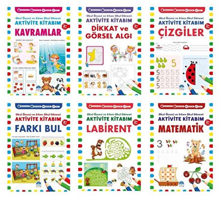 Martı Aktivite Kitaplarım Seti 6 Kitap 3+ Yaş