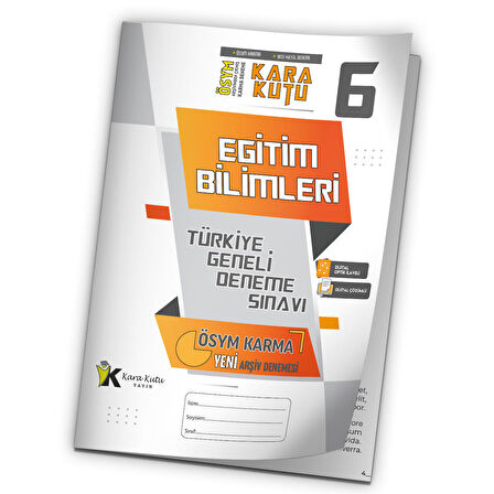 2023 KPSS EĞİTİM BİLİMLERİ ÖSYM Arşivi Karma Kara Kutu Çıkmış Soru TG D.Çözümlü Deneme 10/6.Kitapçık