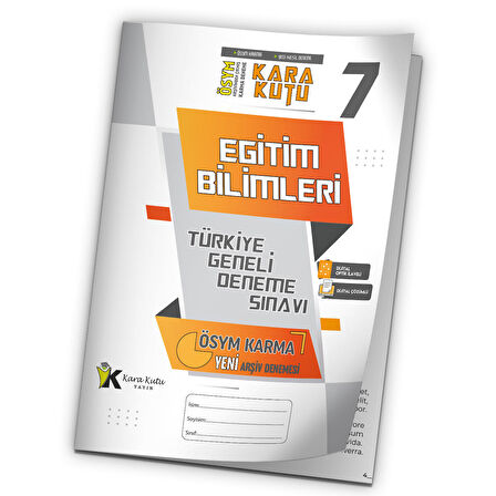 2023 KPSS EĞİTİM BİLİMLERİ ÖSYM Arşivi Karma Kara Kutu Çıkmış Soru TG D.Çözümlü Deneme 10/7.Kitapçık