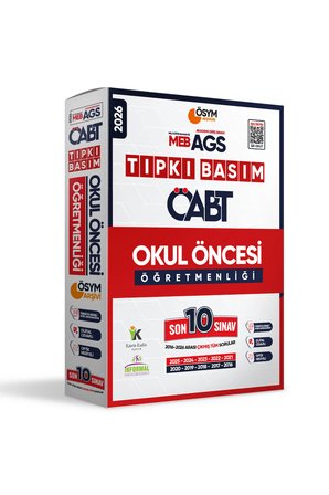 2026 MEB-AGS ÖABT OKUL ÖNCESİ Öğretmenliği ÖSYM Tıpkı Basım 10lu Deneme Paketi Türkiye Geneli