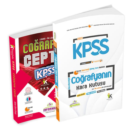 2023 KPSS Coğrafyanın Kara Kutusu ve Coğrafya CEPTE Konu-Soru-Cevap K.Özetli Dijital Çözümlü 2li Set
