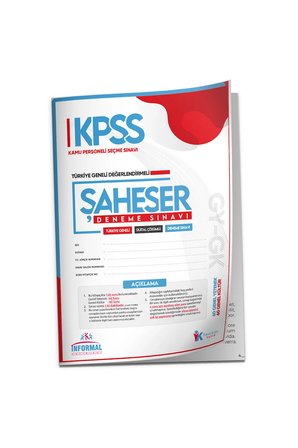 Kpss Lisans Gy-gk Şaheser Fırsat Ürünü Türkiye Geneli Dijital Çözümlü Deneme Kitapçığı (optik Ekli)