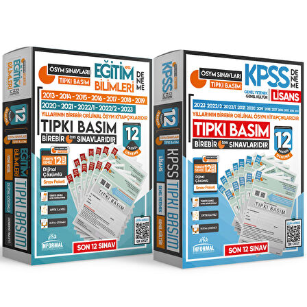 2024 KPSS Lisans GY-GK ve Eğitim ÖSYM Çıkmış Soru Tıpkı Basım Türkiye Geneli Çözümlü DENEME PAKETİ
