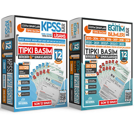 2024 KPSS Lisans GY-GK ve Eğitim ÖSYM Çıkmış Soru Tıpkı Basım Türkiye Geneli Çözümlü DENEME PAKETİ
