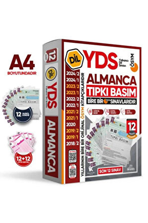 2025 YDS Almanca ÖSYM Tıpkı Basım Çıkmış Soru Deneme Paketi 12li Fasikül SETİ