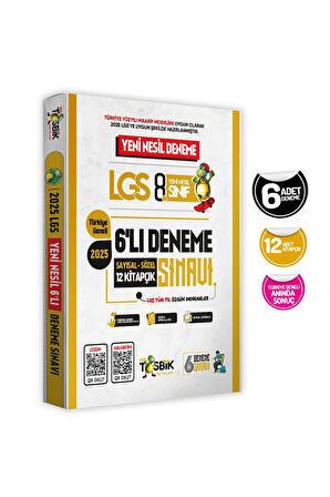 2025 8.sınıf Lgs 6lı Tıpkı Basım Çıkmış Soru ve 6lı Tüm Yıl Deneme Paketi Dijital Çözümlü TG